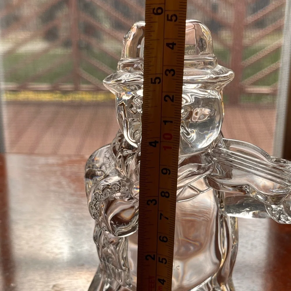 MIKASA LEAD CRYSTAL FIGURINE FROSTY'S CHOIR snowman 5,5” high